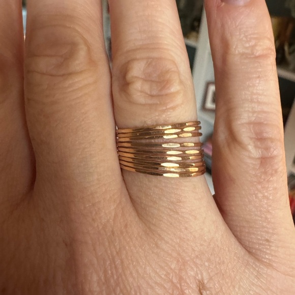 Melissa Joy Manning 14k Gold Stacking Rings - Set of 9 Rings - Picture 2 of 10